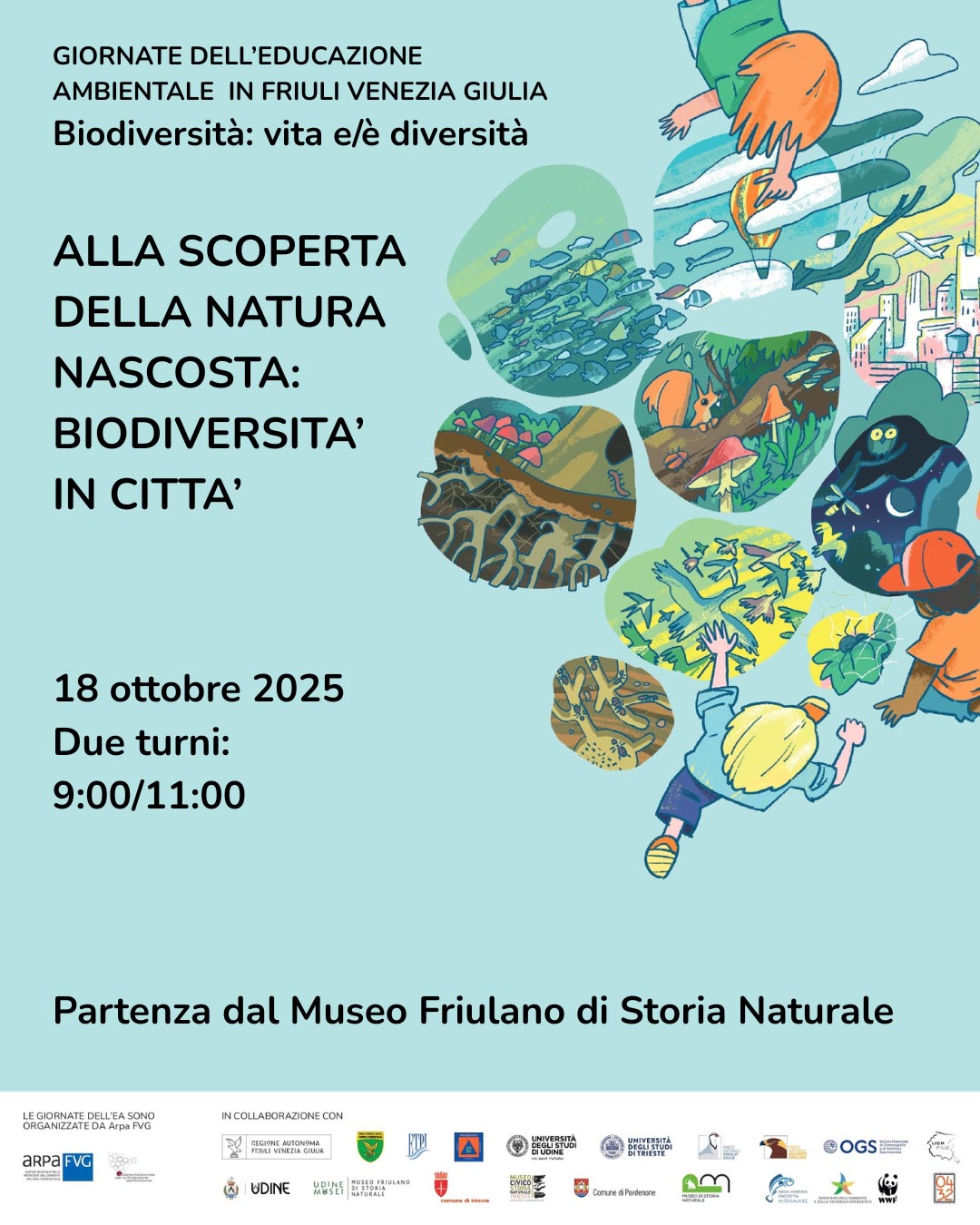 Flyer dell'evento 'Alla scoperta della natura nascosta: biodiversità in città'