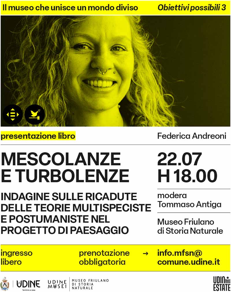 Flyer della presentazione del libro Mescolanze e turbolenze