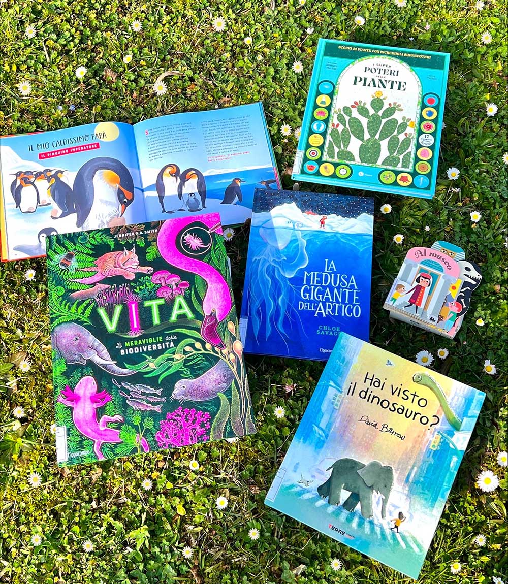 Foto dei nuovi libri della Biblioteca