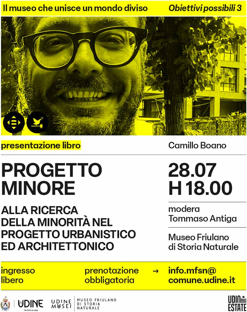 Flyer della presentazione del volume PROGETTO MINORE
