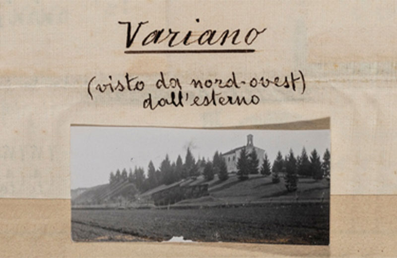 Castelliere di Variano. Rilievo di Achille Tellini (Quarina 1943).
