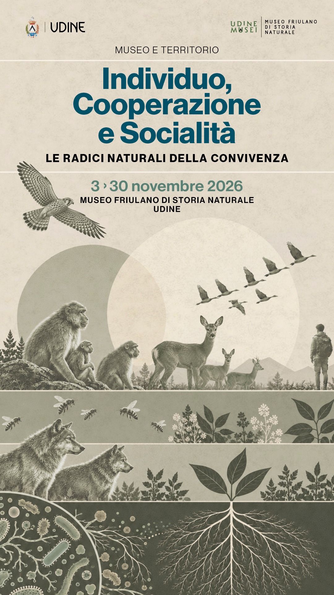 Locandina della rassegna Individuo, cooperazione e socialità