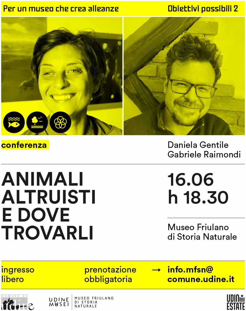 Animali altruisti e dove trovarli - 16.06 ore 18.30 - Museo Friulano di Storia Naturale