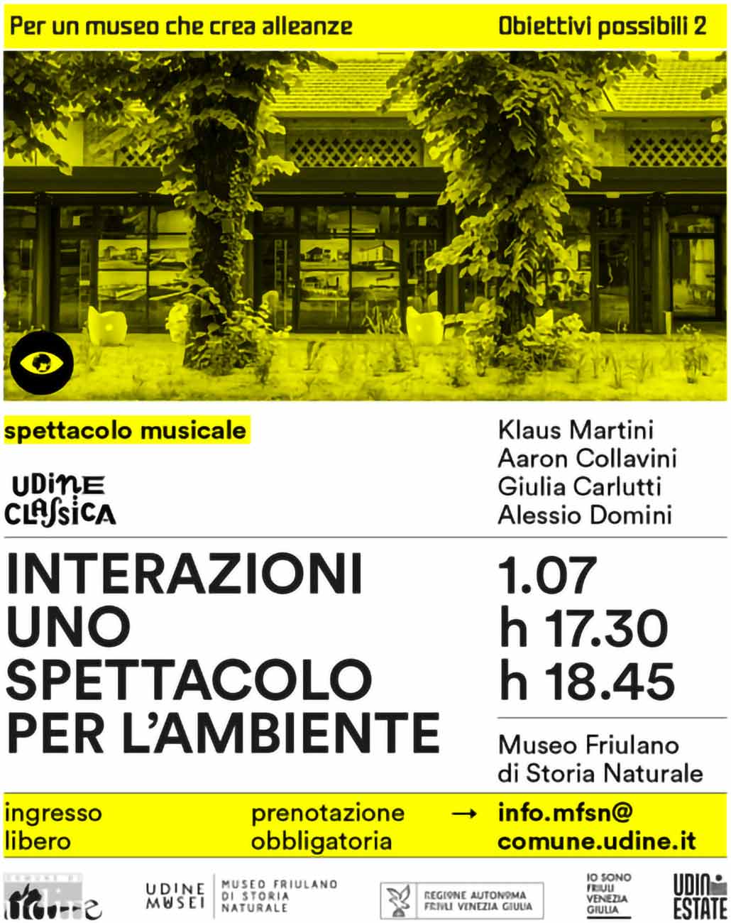 Interazioni. Uno spettacolo per l'ambiente - 01.07 ore 17.30 e ore 18.45 - Museo Friulano di Storia Naturale